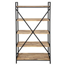 Libreria "Edena" Acacia, 90x180 cm Nero