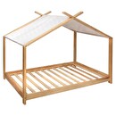 Letto tenda per bambini "Ilan" Pino, Beige, 90x190 cm Beige