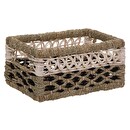 Set di 8 cesti rettangolari Marrone Legno naturale