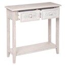 Consolle "Hina" con mensola L.80 cm Beige