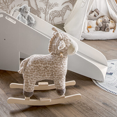 Cavallo a dondolo "giraffa" multicolore, h.55 cm