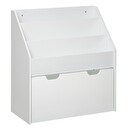 Libreria per bambini su ruote Bianco, H.70 cm Bianco