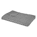 Plaid "Bouclette" in finta pelliccia Grigio ardesia, 120x160 cm Grigio ardesia