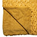 Plaid "Bouclette" in finta pelliccia Giallo senape, 180x230 cm Giallo senape