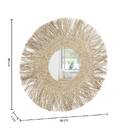 Specchio "Ael" D.80 cm Legno naturale
