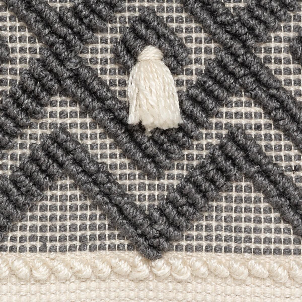 Cuscino "R.O.W." Bianco avorio, 45x45 cm Grigio ardesia