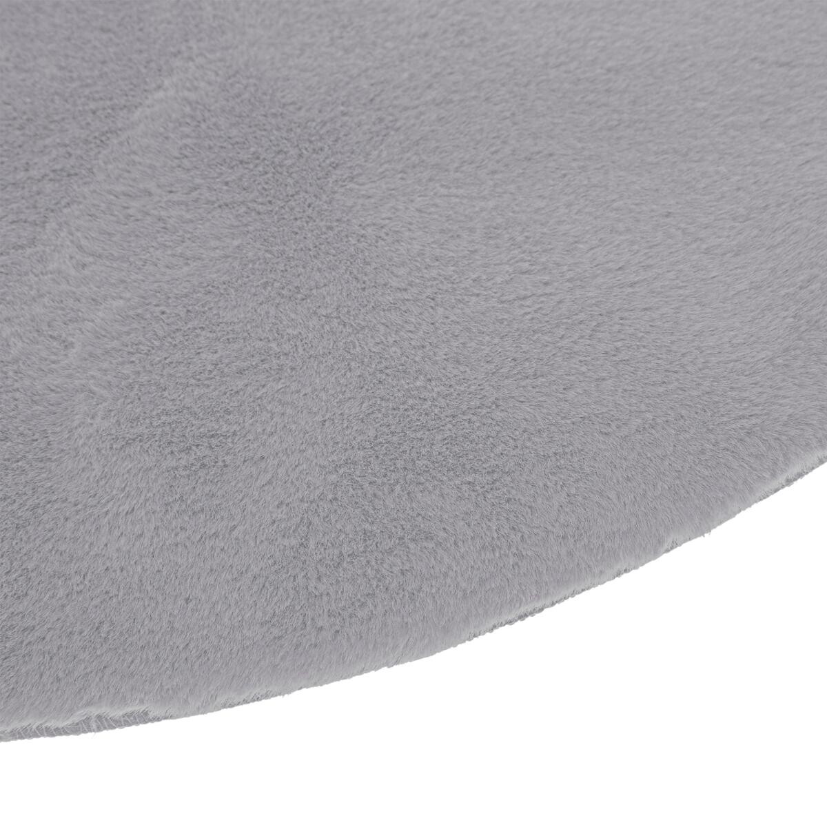 Tappeto effetto pelliccia "Couka" Grigio, Ø 80 cm Grigio