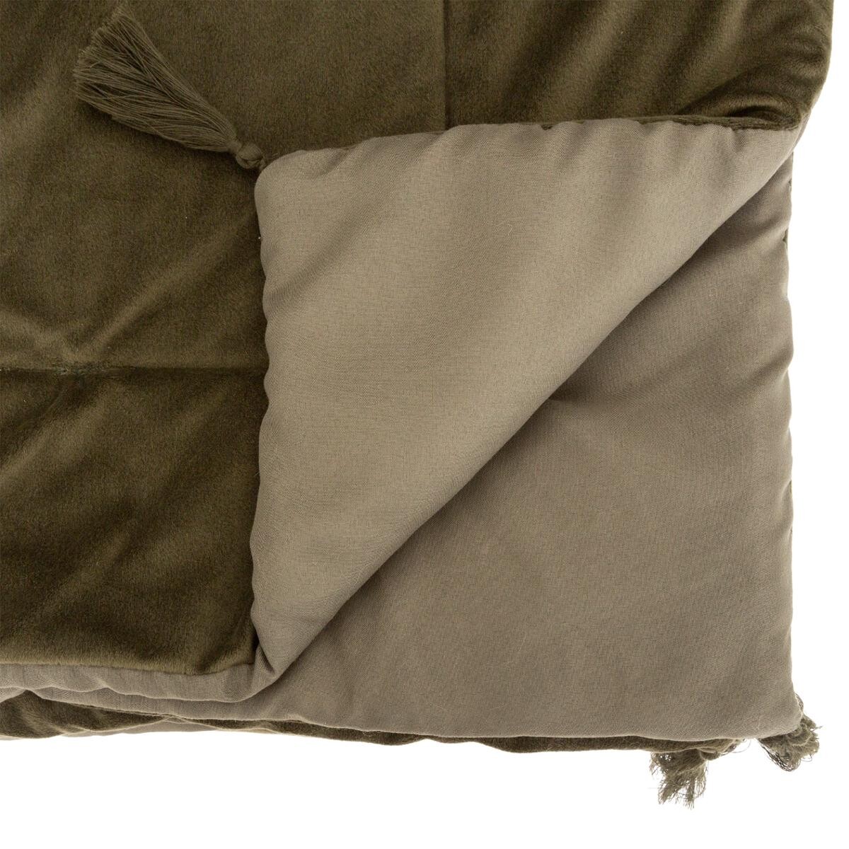 Piumino "Sonia", velluto Verde kaki, 80x180 cm Verde cachi