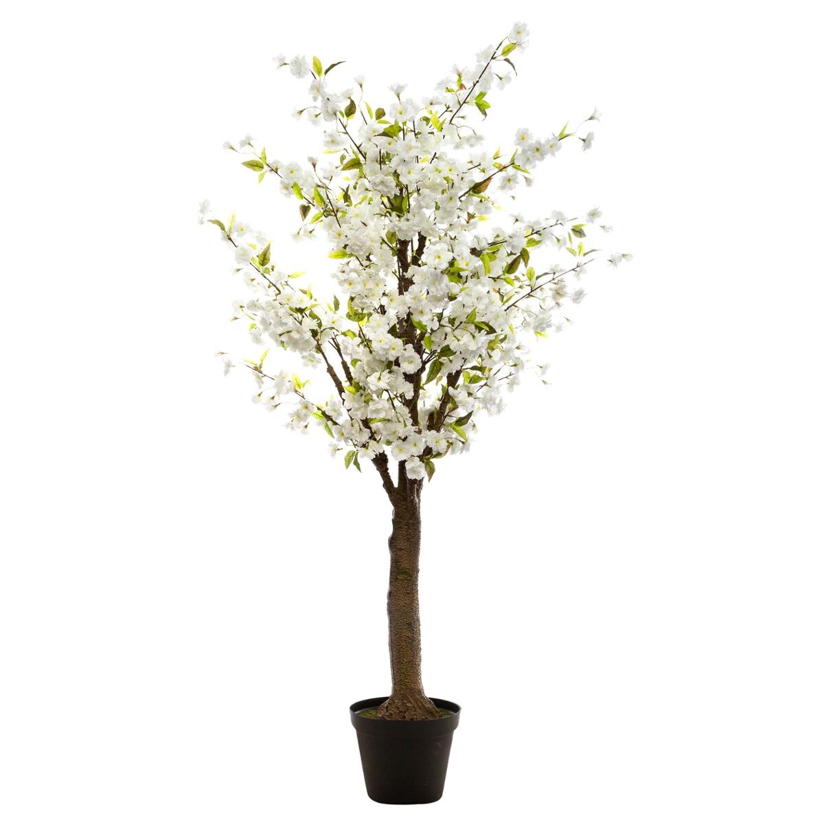 Ciliegio bianco artificiale Bianco, H.200 cm Bianco
