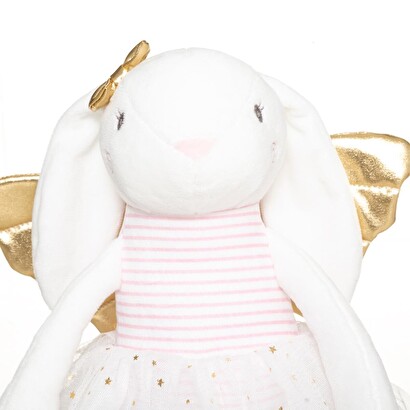 Peluches "coniglio" bianco e oro, h.40 cm