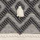 Cuscino "R.O.W." Bianco avorio, 45x45 cm Grigio ardesia