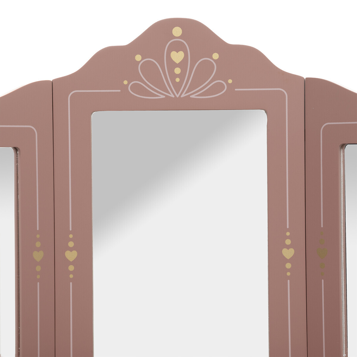 Toeletta e sgabello per bambini "Sissi" Rosa, L.60 cm Rosa