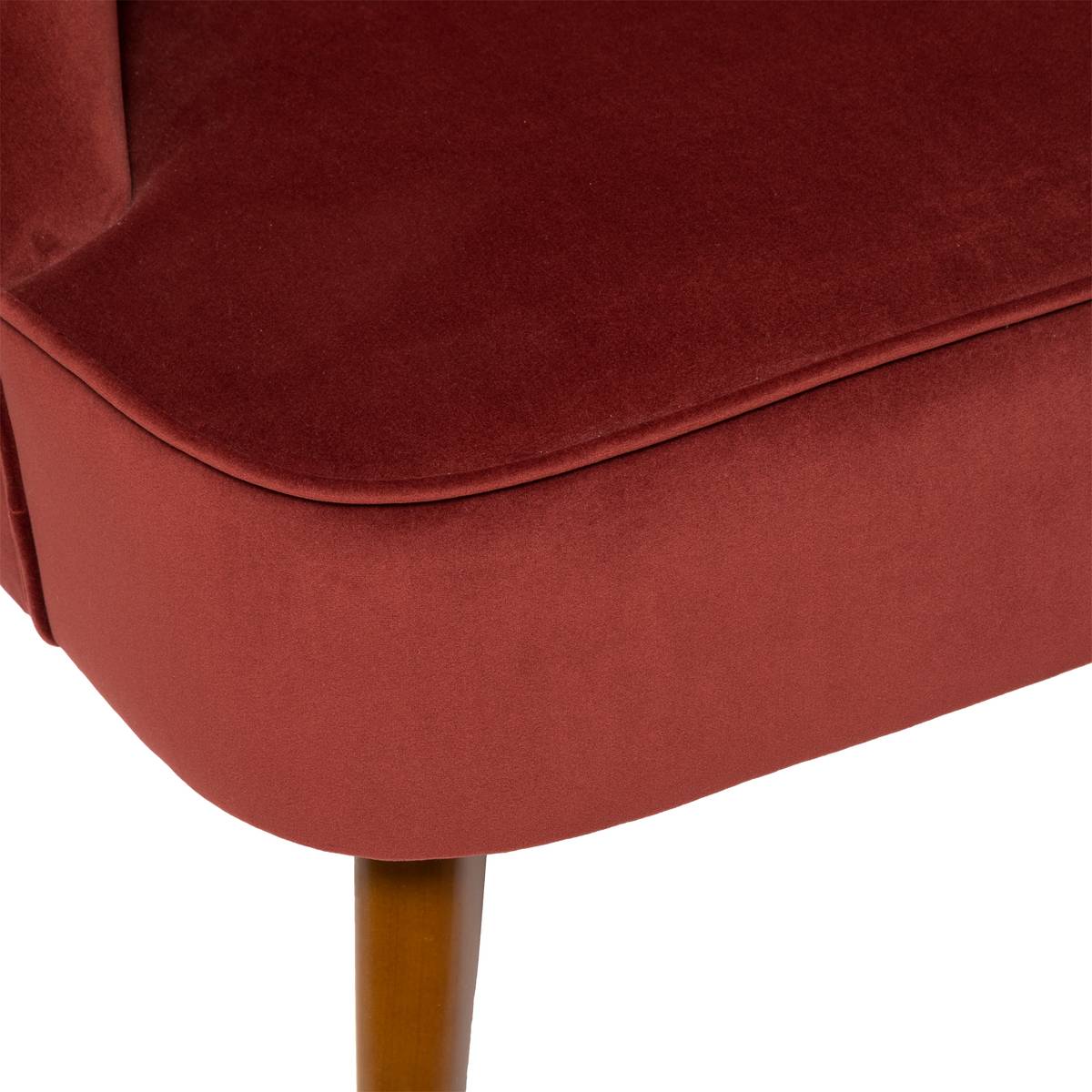 Poltrona "Naova" Velluto, Rosa Terracotta Rosa terracotta