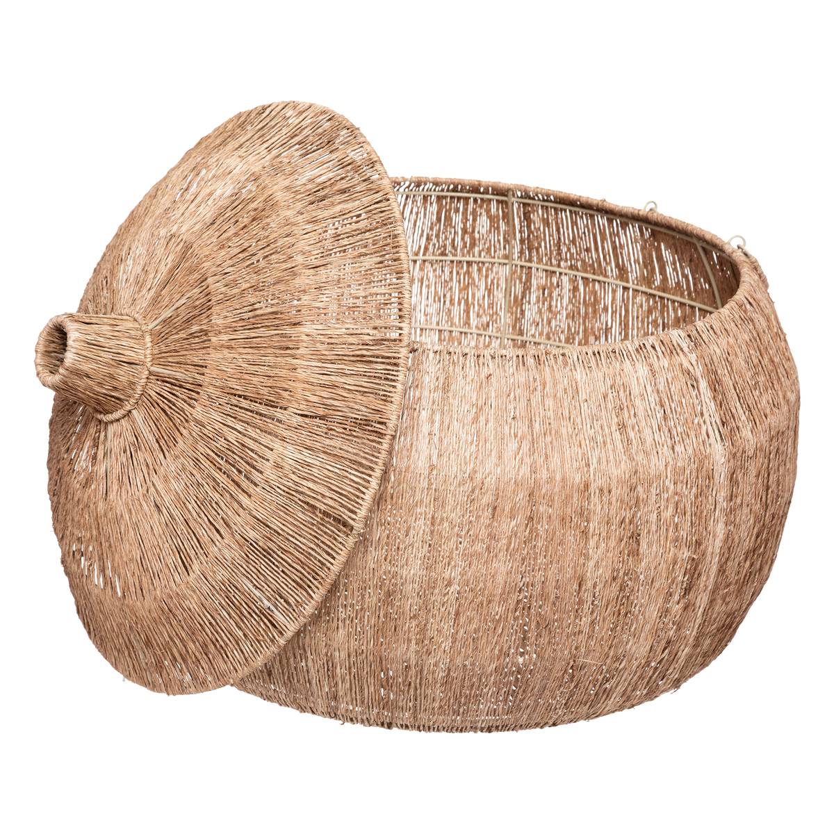 Set di 2 ceste rotonde "Balaya" L.44/54 cm Beige