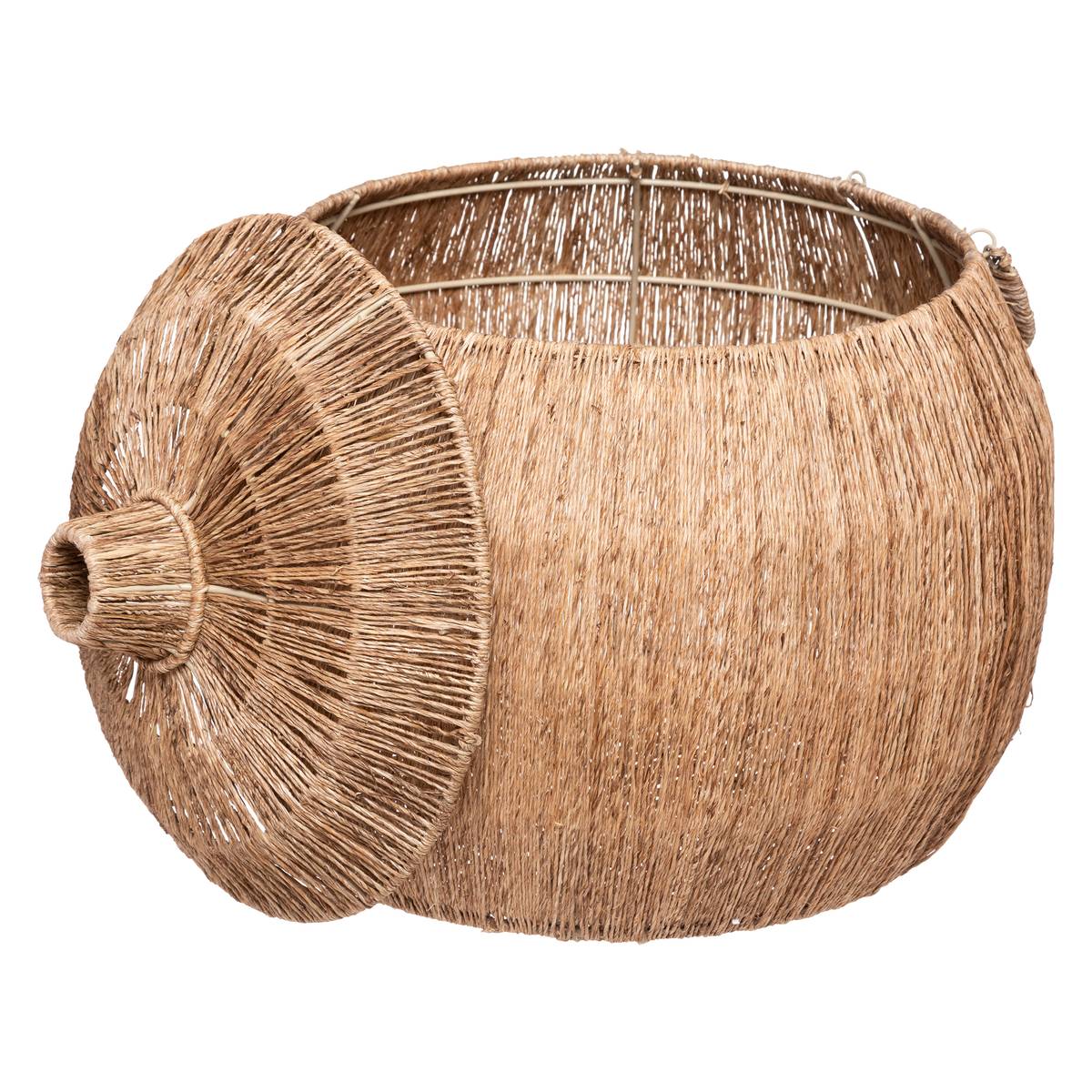 Set di 2 ceste rotonde "Balaya" L.44/54 cm Beige