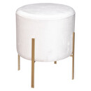 Sgabello "Living" Velluto, Bianco avorio Bianco avorio