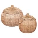 Set di 2 ceste rotonde "Balaya" L.44/54 cm Beige
