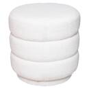 Pouf "Sinan" Bouclette, Bianco Bianco