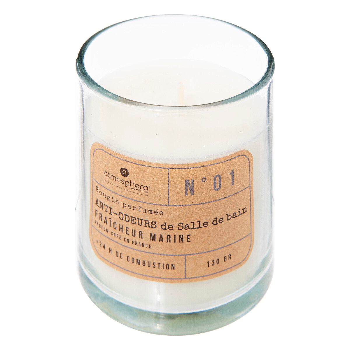 Candela Profumata Anti Odore Freschezza marina, 130g Freschezza marina