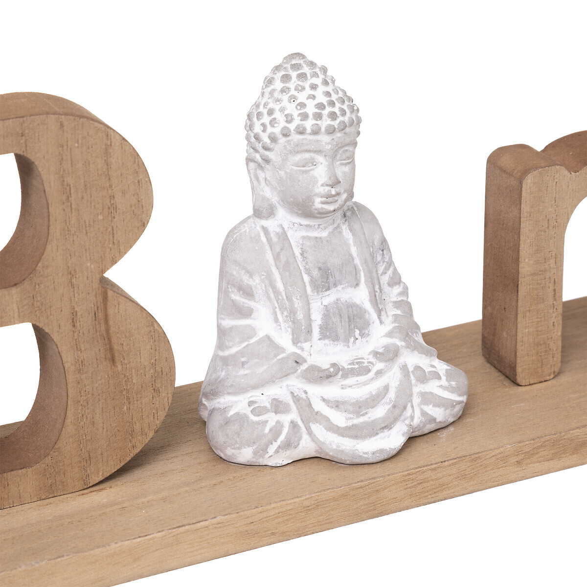 Parola da posizionare Buddha "Felicità" H.11,5 cm Multicolore