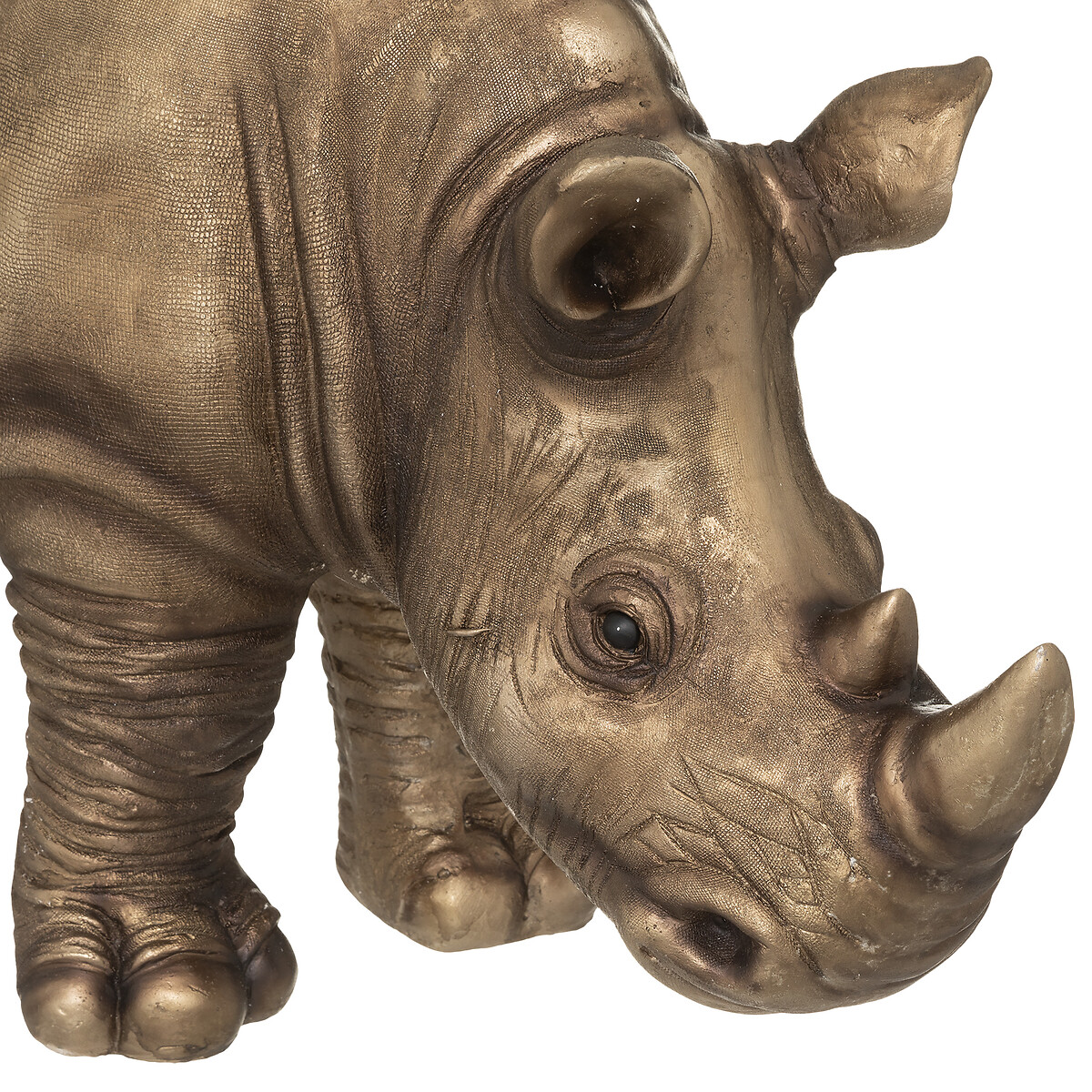 Statua "Rinoceronte" Dorato, H.45 cm Oro