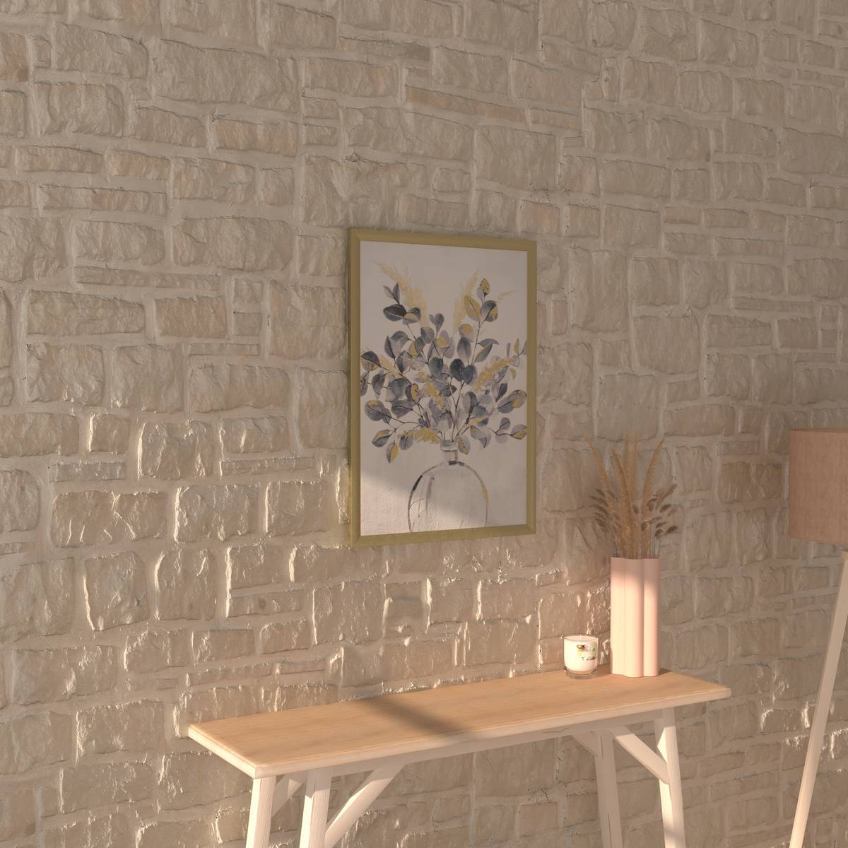 Tela incorniciata "Fiori" 50x70 cm Multicolore
