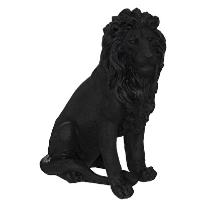 Statuetta "leone" nero, h.52 cm