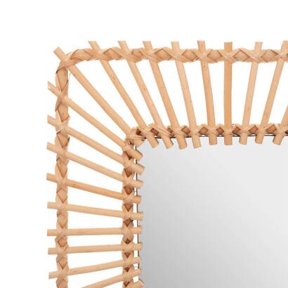 Specchio "leoni" rattan, 40x40 cm
