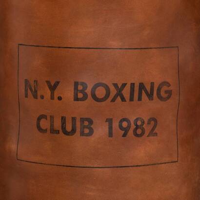 Sacco da boxe in pelle "loft" marrone, h.100 cm