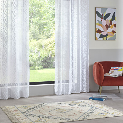 Tenda trasparente "sama" bianco, 140x240 cm