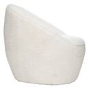 Poltrona "Romi" Bouclette, Bianco Bianco