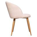 Sedia "Celeste" Effetto velluto a coste, Beige Beige / Marrone