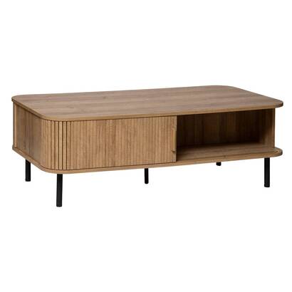Tavolino da caff&egrave; 2 porte "colva" beige, 120x60 cm
