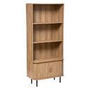 Libreria 2 ante "Colva" Effetto rovere, 80x180 cm Legno naturale