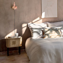Comodino "Colva" Effetto rovere, H.53 cm Beige