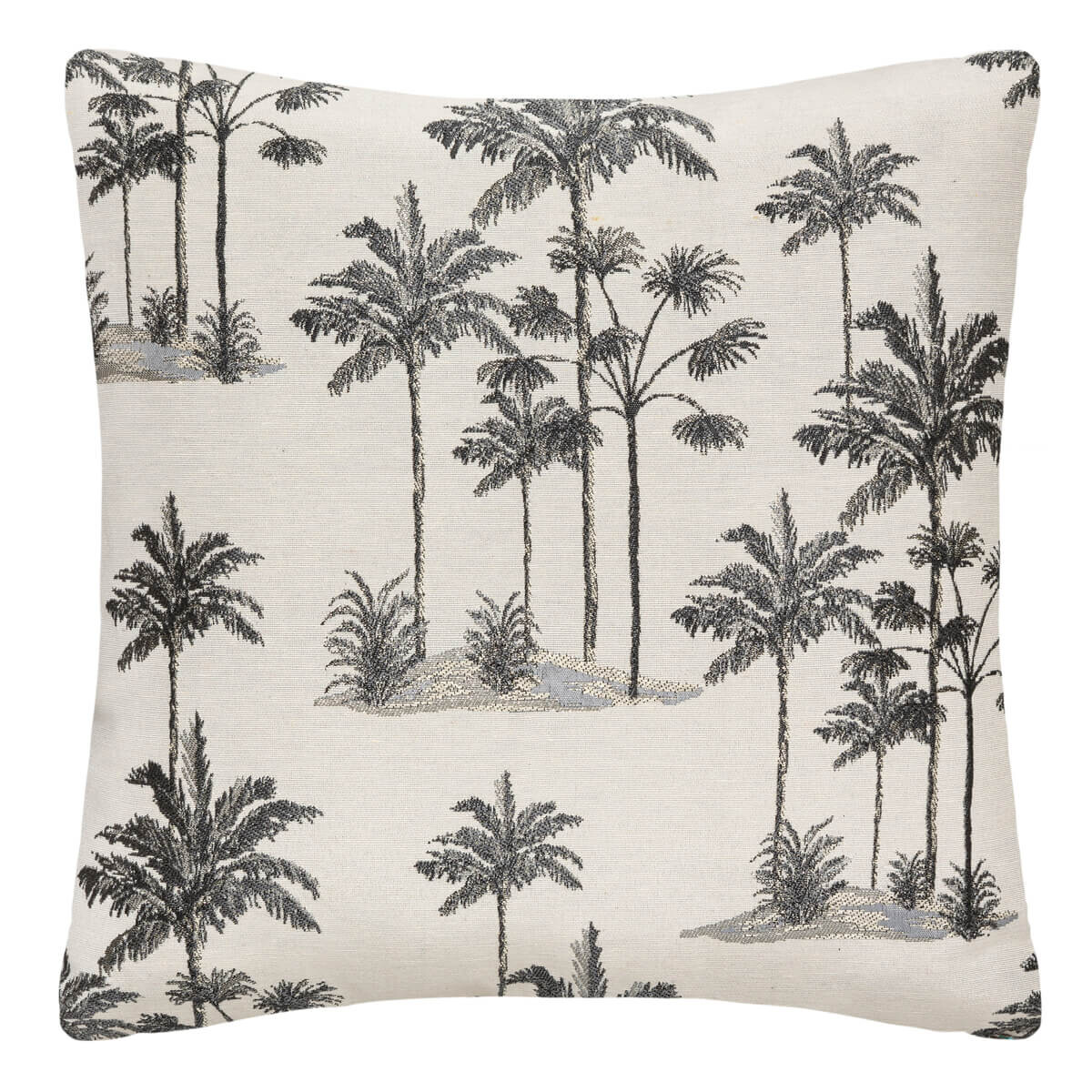 Copricuscino "Palm" Nero e bianco, 40x40 cm Bianco e nero