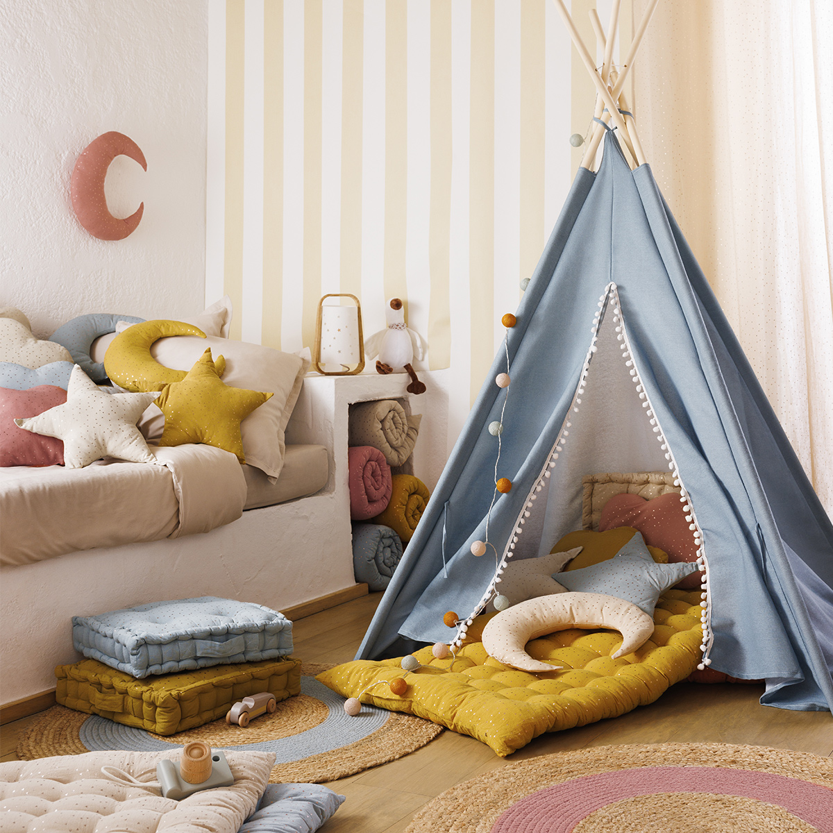 Cuscino per bambini "Berlingot" nuvola Beige, 45x28 cm Beige