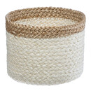 Set di 3 cesti, juta Bianco, D.11/16/19 cm Bianco