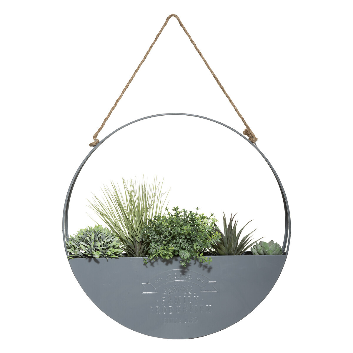 Sospensione di 4 piante artificiali "House" in vaso D.44 cm Grigio