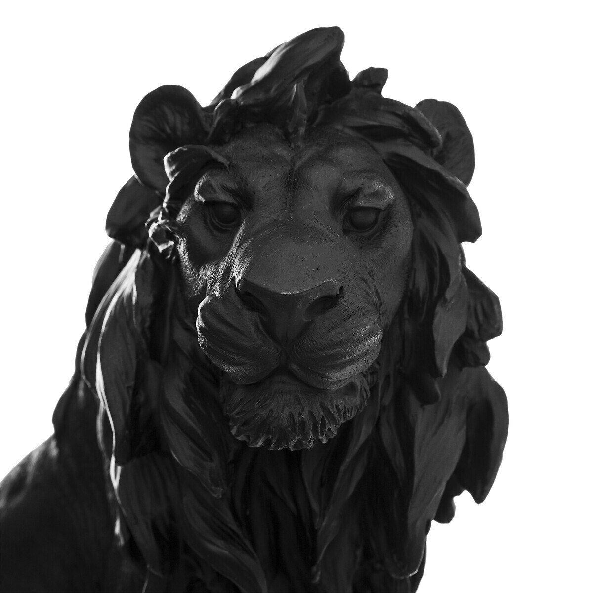 Statuetta "Leone" Resina, H.31,5 cm Nero