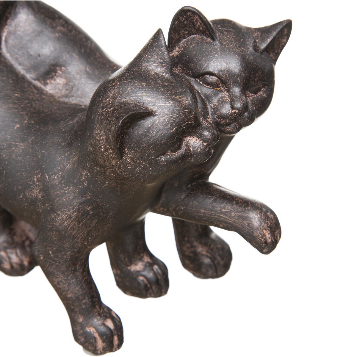 Statuetta "Coppia di Gattini" H.15 cm Marrone