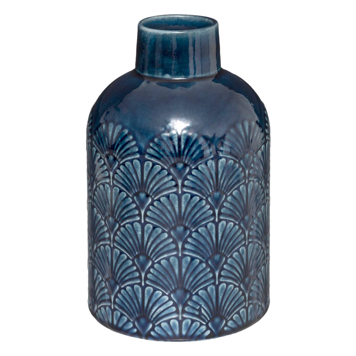 Vaso "Feel", ceramica H.21 cm Blu