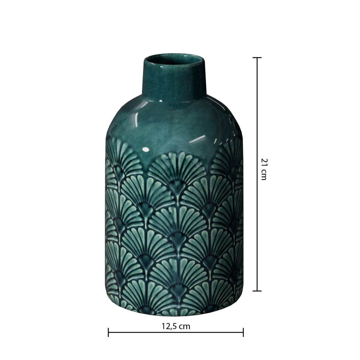 Vaso "Feel", ceramica H.21 cm Blu