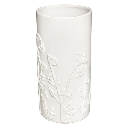 Vaso "mind", ceramica bianco, h.25 cm