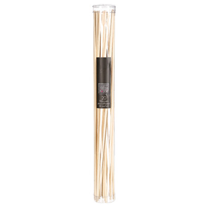Set di 20 bastoncini diffusori bianco avorio, h.24,5 cm