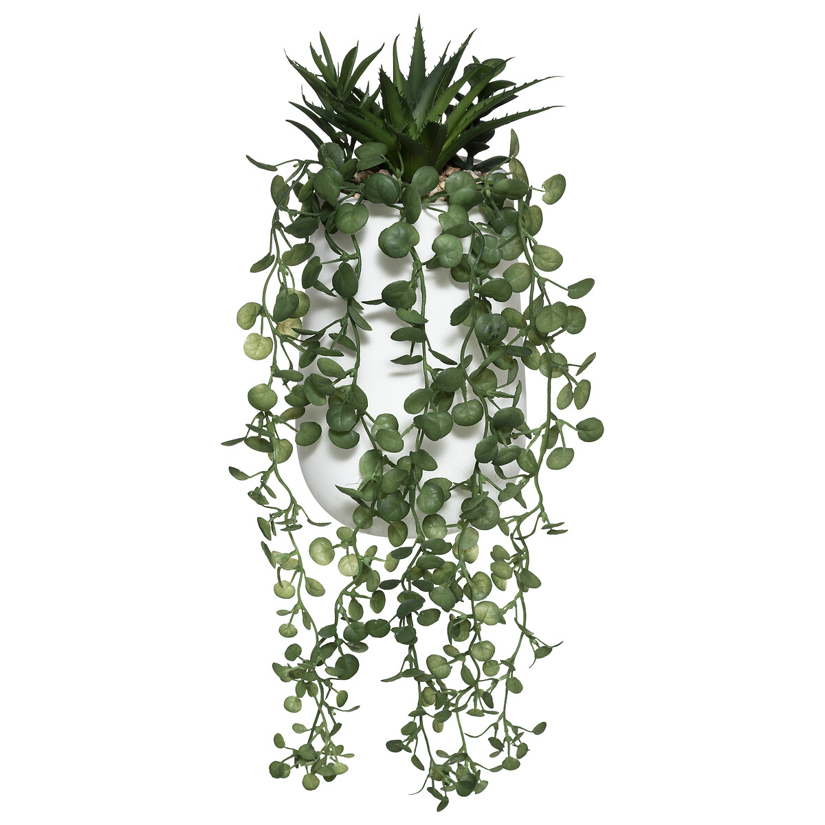 Composizione delle piante artificiali H.33 cm Bianco