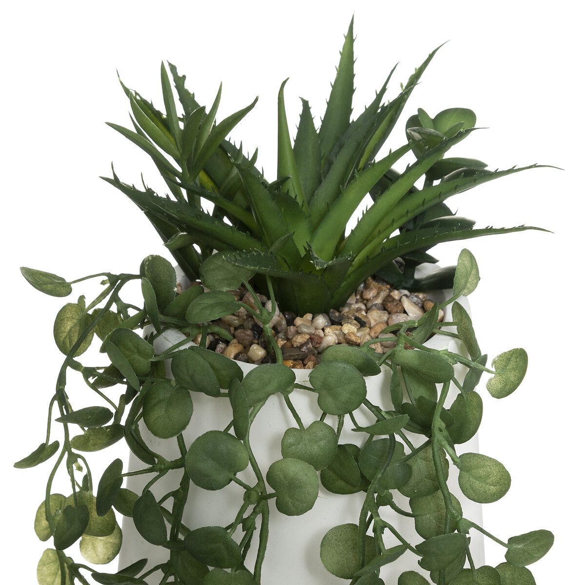 Composizione delle piante artificiali H.33 cm Bianco