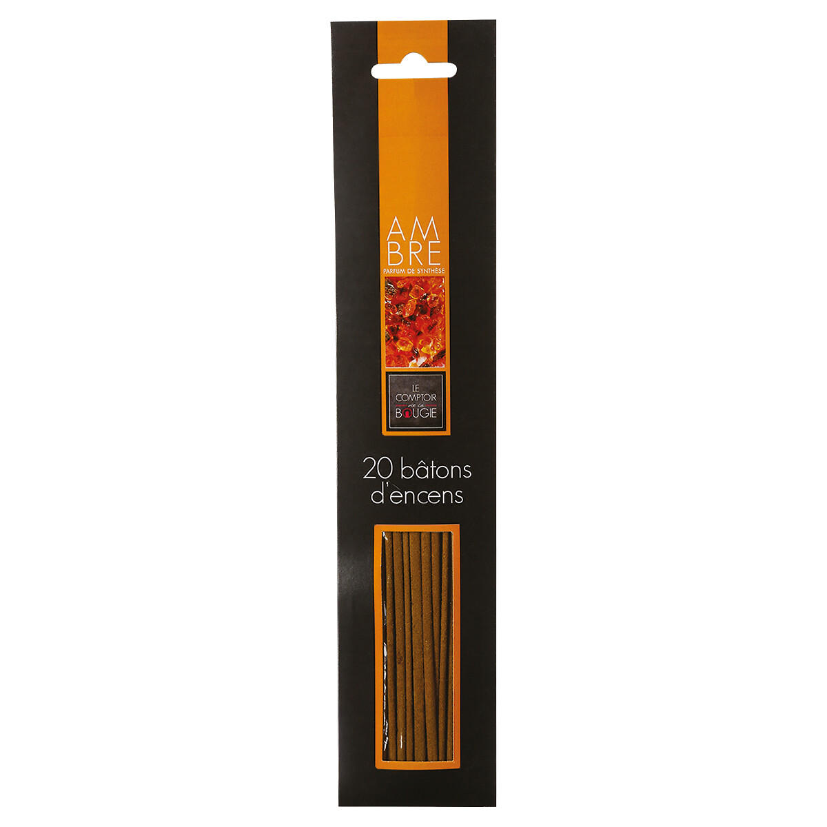 Set di 20 bastoncini di incenso Ambra, H.25 cm Ambra