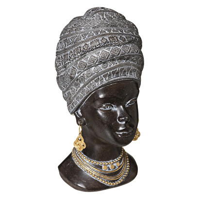 Statuetta testa di donna h.27 cm