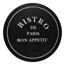 Tavolo con 4 sedie da esterno Nero e bianco, D.77,5 cm Bianco e nero